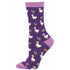 Socksmith W Bamboo Duck Duck Flower PURPLE HEATHER
