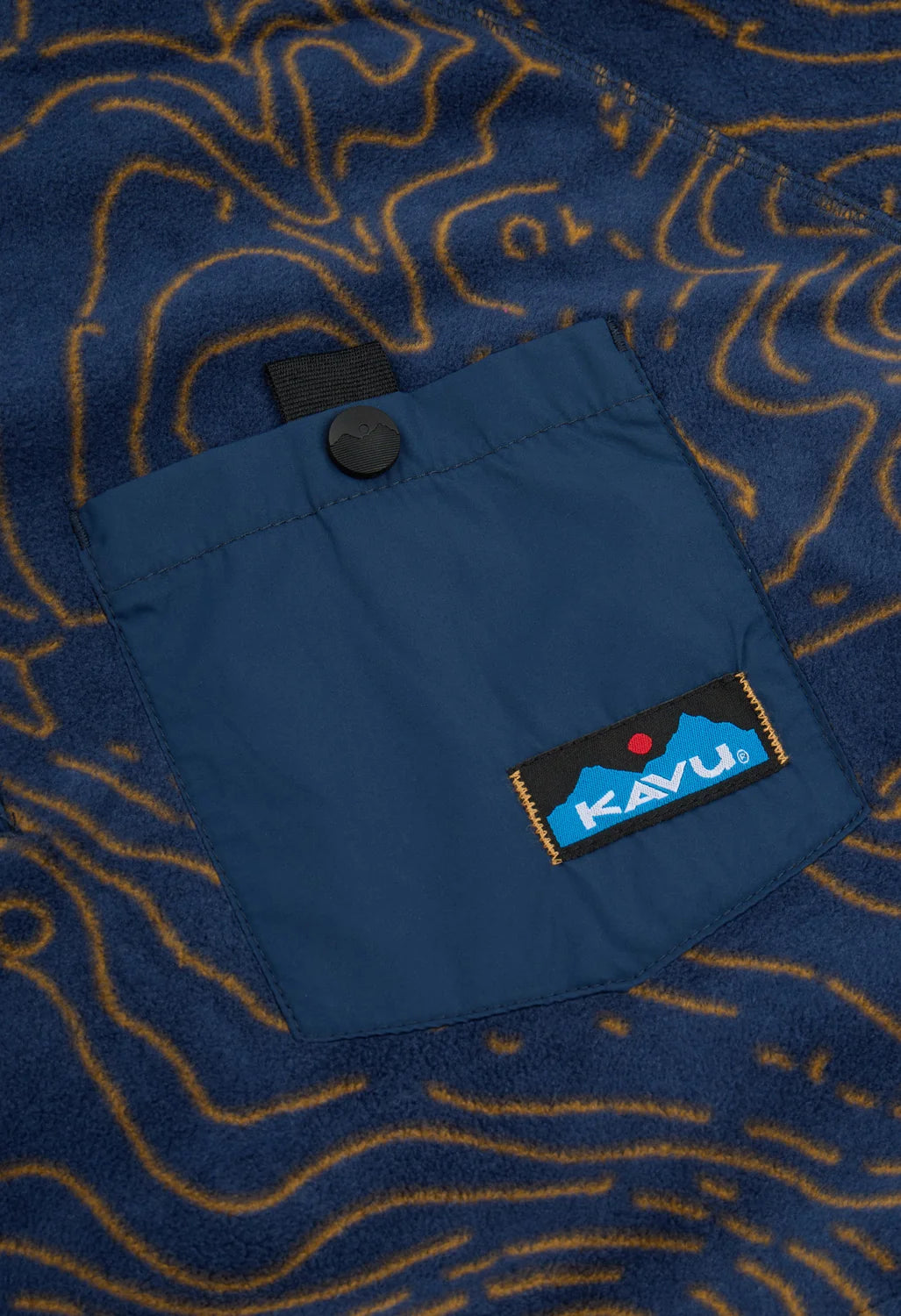 KAVU M Teannaway Fleece PO BLUE WATER TOPO