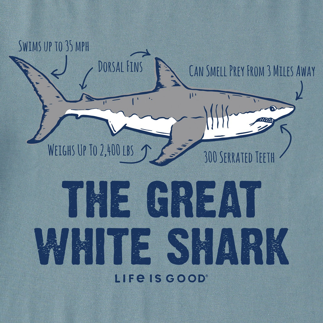 Life is Good Kids SS Crusher Tee The Great White SMOKE BLUE