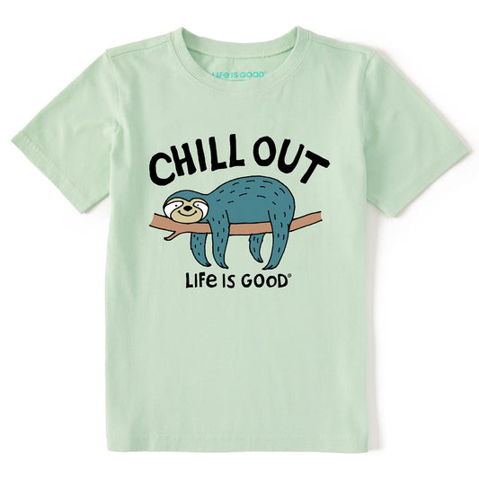 Life is Good Kids SS Crusher Chill Out Sloth SAGE GREEN