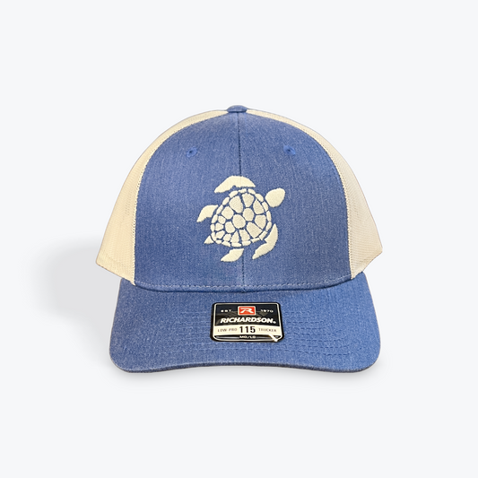 Richardson Embroidered Turtle Trucker SPLIT ROYAL