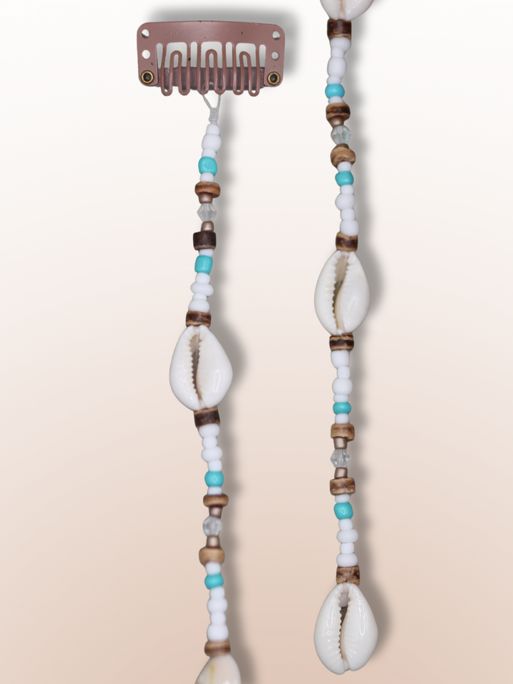 Brielle's Shells Mermaid Extension Coastal Color TEAL SANDS (Medium-15 Inch)