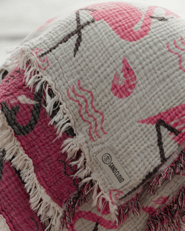 Sand Cloud Flamingo Party Blanket FUCHSIA - XL