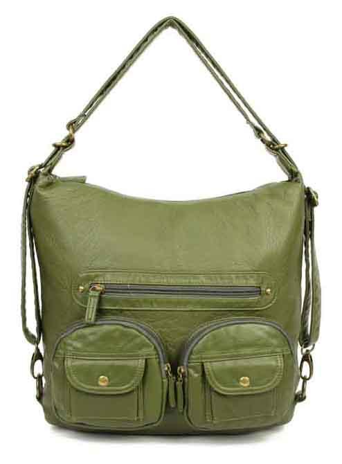 Ampere Convertible Crossbody Backpack ARMY GREEN