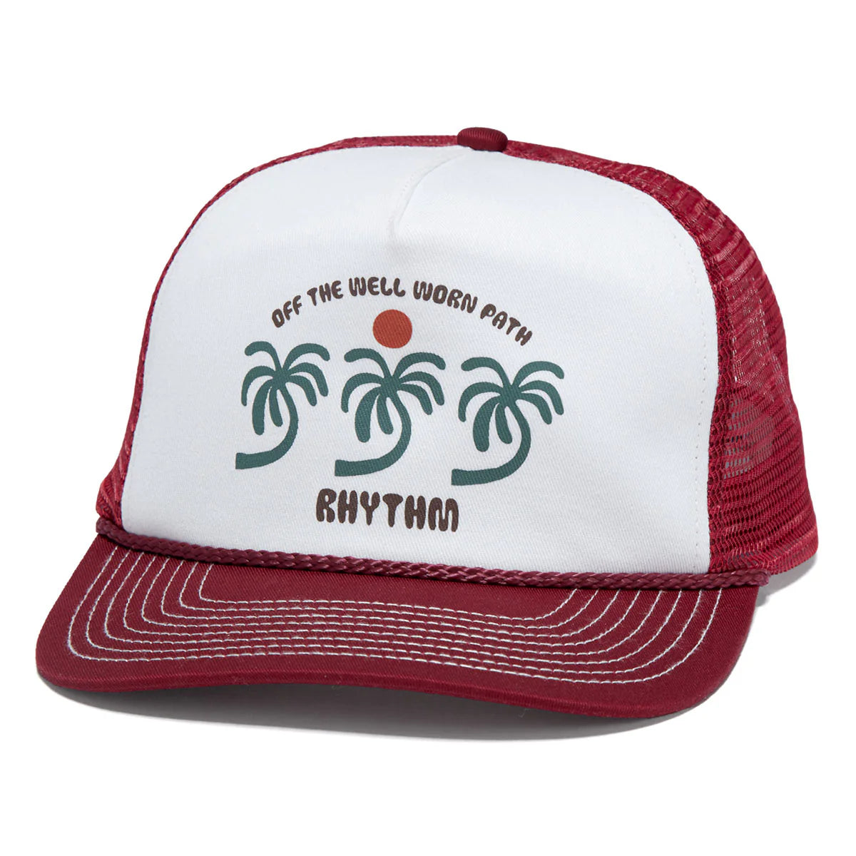 Rhythm M Trees Trucker Hat MERLOT