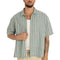 Rhythm M SS Butcher Stripe Relaxed Shirt TEAL