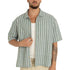 Rhythm M SS Butcher Stripe Relaxed Shirt TEAL