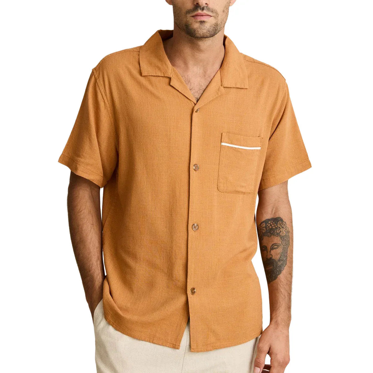Rhythm M SS Daytona Shirt CLAY