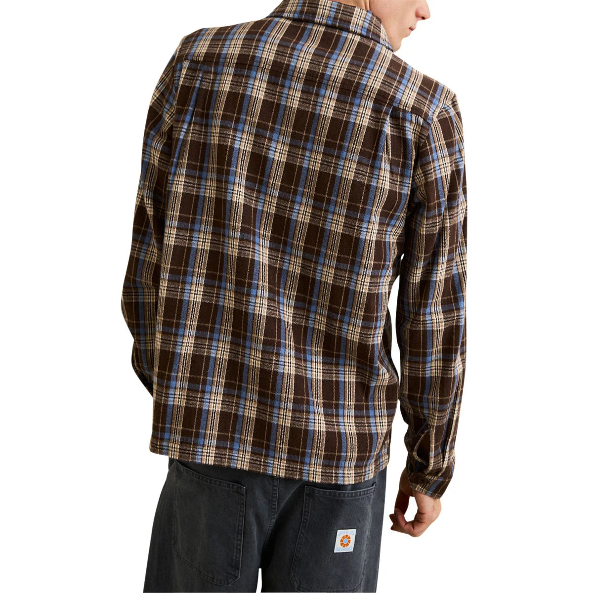 Rhythm M LS Alex Check Shirt CHESTNUT