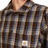 Rhythm M LS Alex Check Shirt CHESTNUT