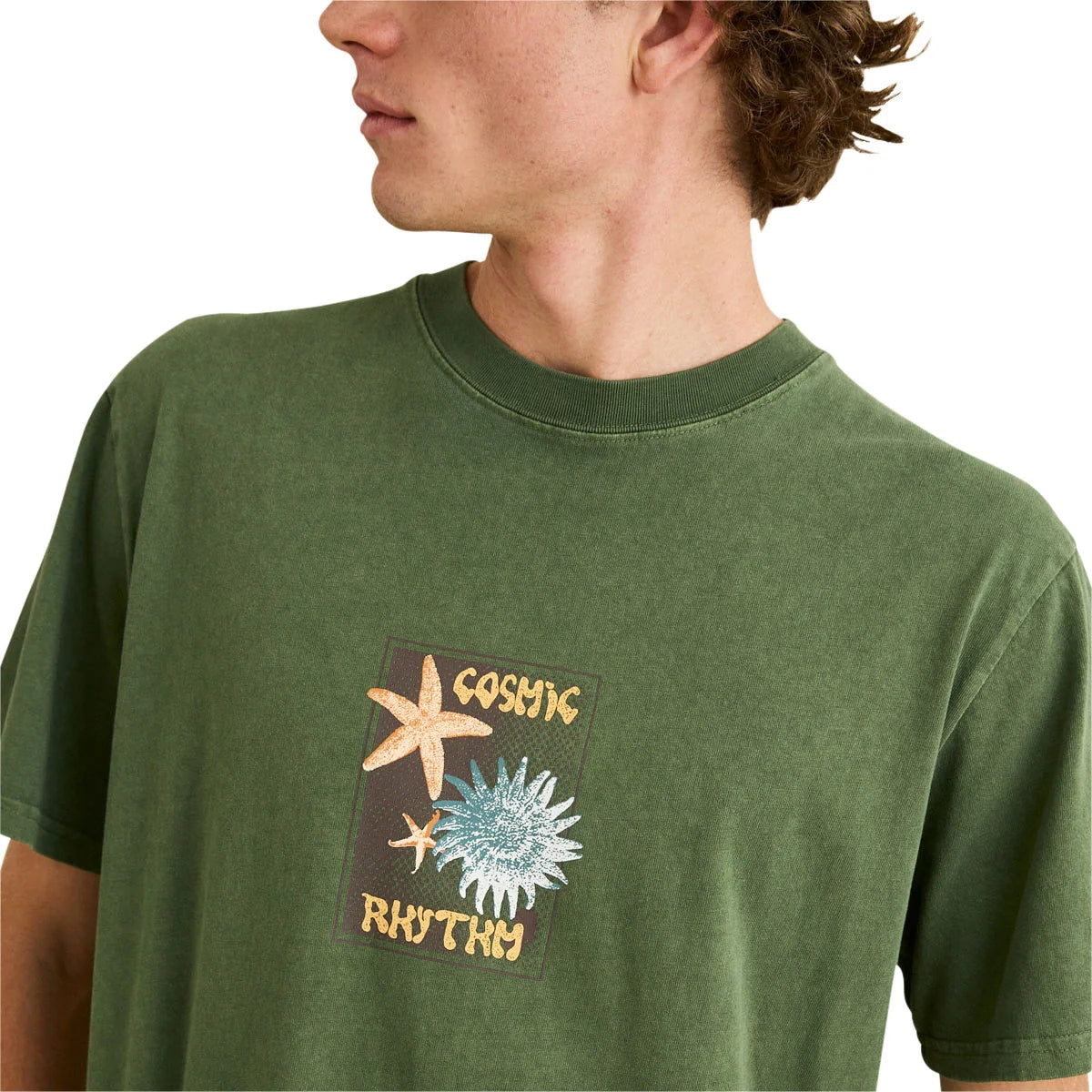 Rhythm M SS Starfish Vintage Tee DILL