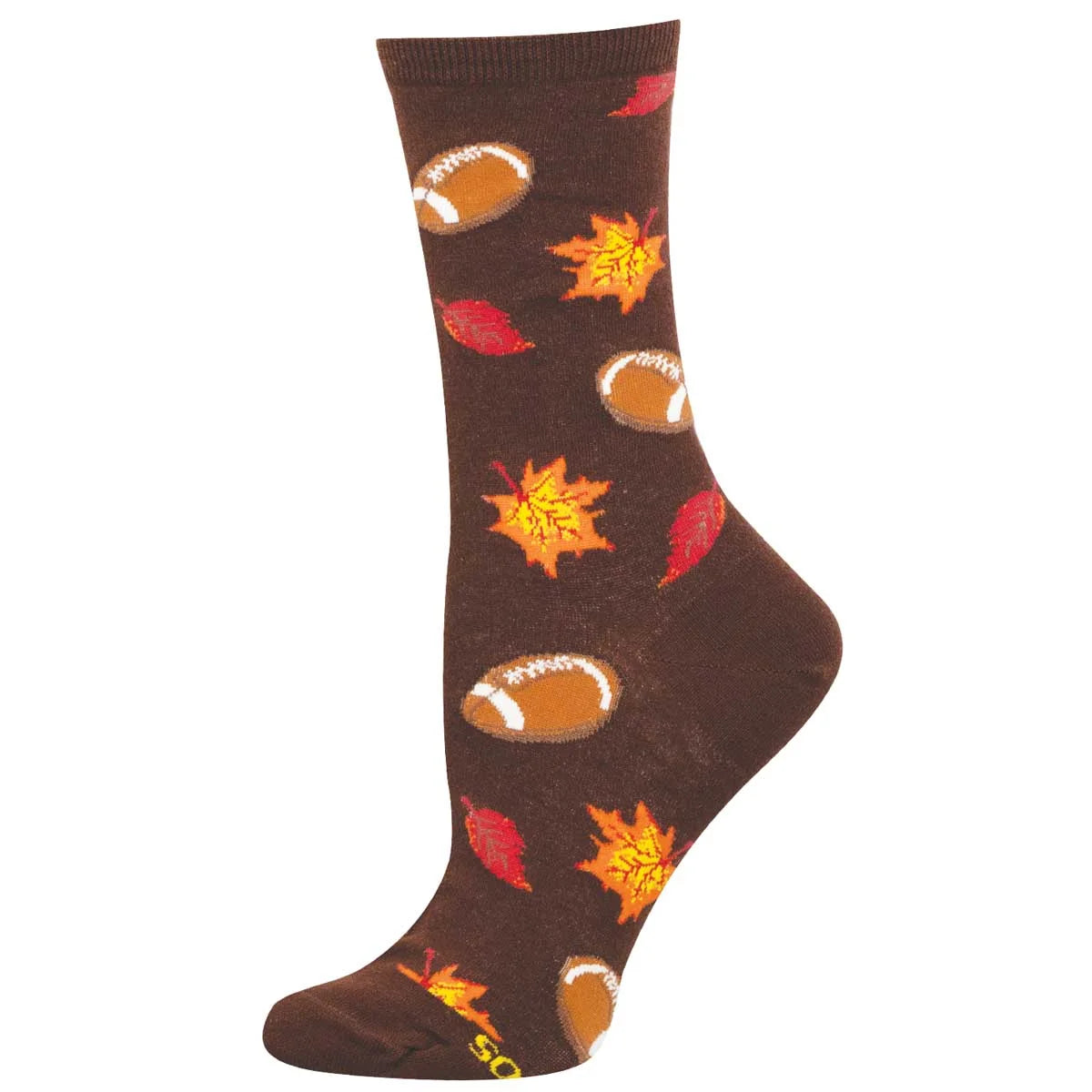 Socksmith W Falling for Football BROWN