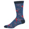 Socksmith M Bamboo Winter Cardinal NAVY HEATHER