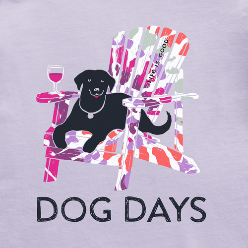 Life is Good W Crusher-Lite Tank Tie Dye Dog Days LILAC