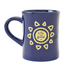 Life Is Good Diner Mug Tribal Sun DARKEST BLUE