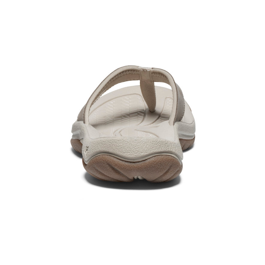 KEEN W Kona Leather Flip Flop BRINDLE / SILVER BIRCH