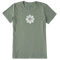Life is Good W SS Crusher Peace Flower MOSS GREEN