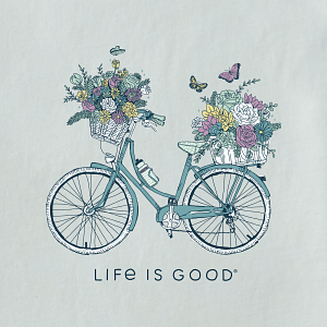 Life is Good W SS Crusher Vee Bike Flower Baskets FOG GRAY