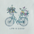 Life is Good W SS Crusher Vee Bike Flower Baskets FOG GRAY