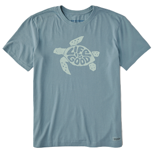 Life is good M SS Crusher LITE Tee Groovy Turtle SMOKY BLUE
