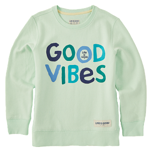 Life is Good Kids Simply True Crew Good Vibes SAGE GREEN