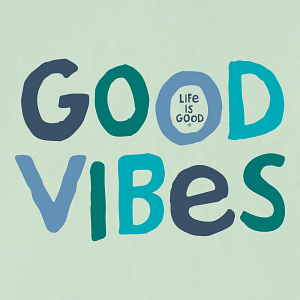 Life is Good Kids Simply True Crew Good Vibes SAGE GREEN