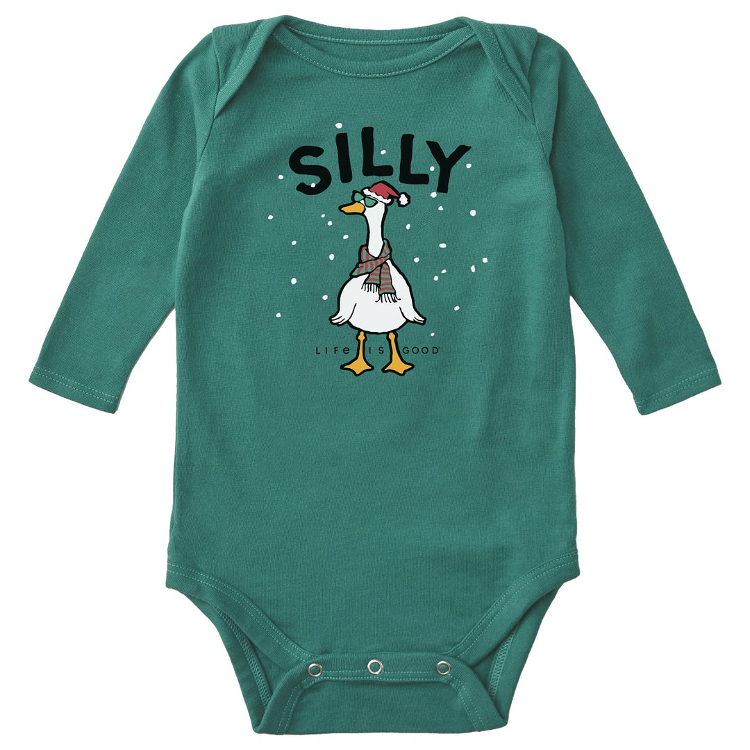 Life is Good Baby LS Crusher Body Suit Silly Goose SPRUCE GREEN
