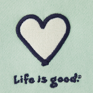 Life is Good W Simply True Zip Heart SAGE GREEN