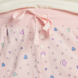 Life is Good W Snuggle Up Sleep Pant Scattered Hearts HIMALAYAN