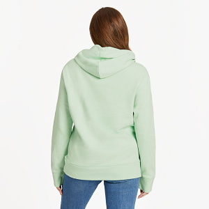 Life is Good W Simply True Hoodie Daisies SAGE GREEN