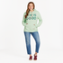 Life is Good W Simply True Hoodie Daisies SAGE GREEN