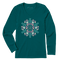 Life is Good W LS Crusher Vee Spring Circle MALLARD GREEN