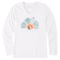 Life is Good W LS Crusher Vee Hibiscus Beach CLOUD WHITE