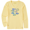 Life is Good W LS Crusher Vee Watercolor Tropical Fish SANDY YELLOW