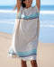 Sand Cloud W Border Classic Stripe Poncho AQUA