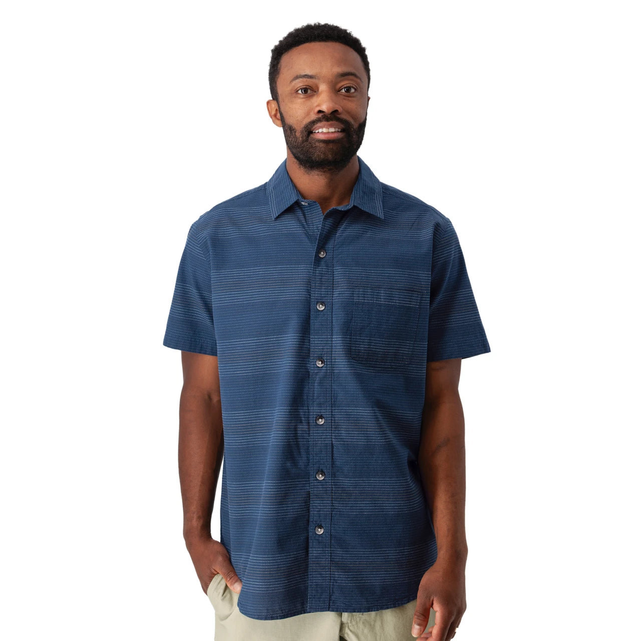 Old Ranch M SS Hawke Shirt 26 DARK BLUE