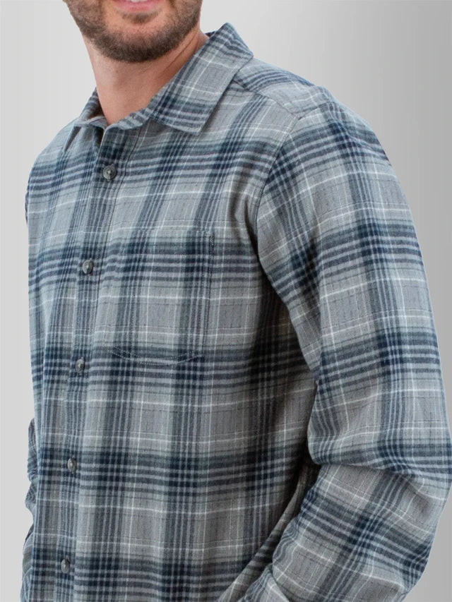 Old Ranch M LS Rustic Ridge Shirt GREY