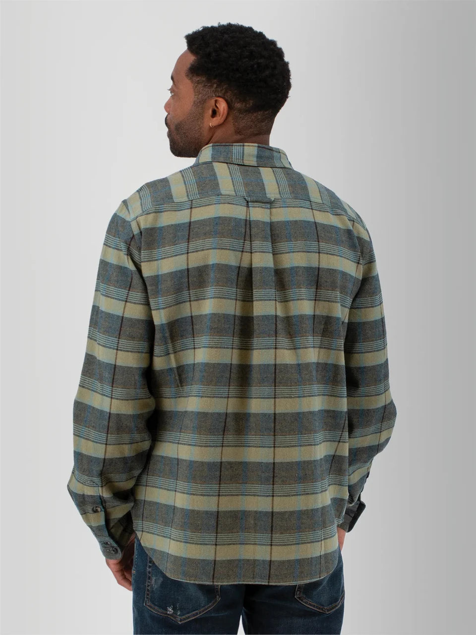 Old Ranch M LS Chase Cotton Flannel Shirt GREEN