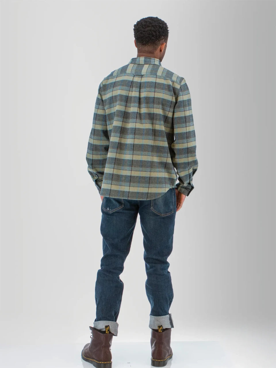 Old Ranch M LS Chase Cotton Flannel Shirt GREEN