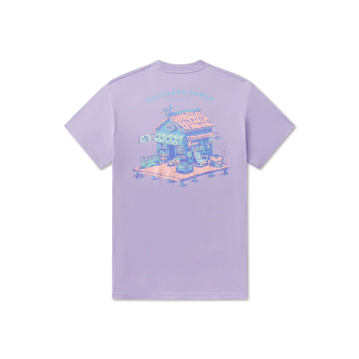 Southern Marsh M SS Bait Shack Tee WHARF PURPLE