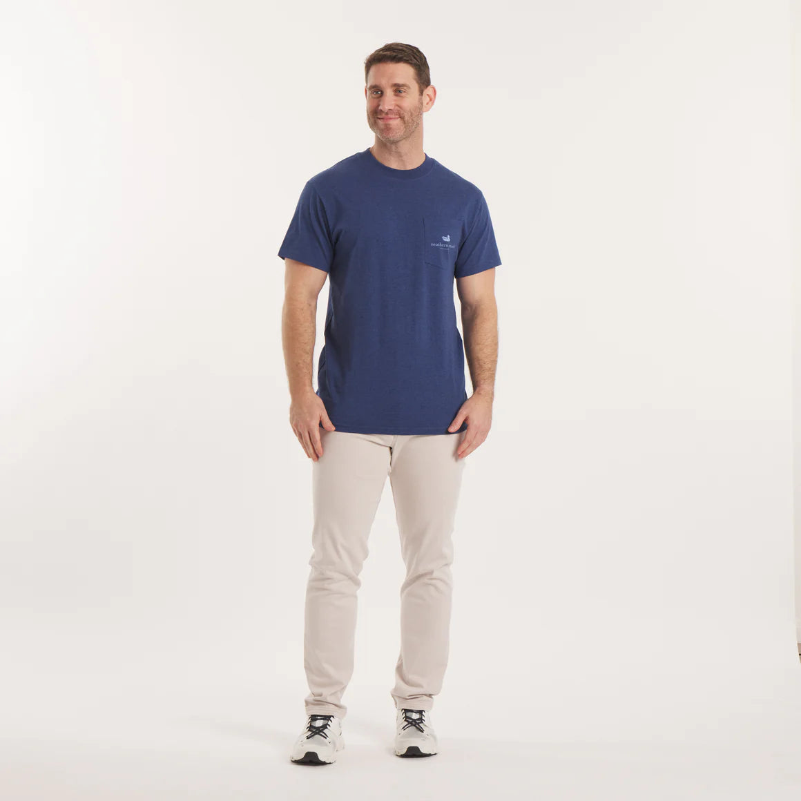 Southern Marsh M SS Branding Mercantile Tee WASHED NAVY