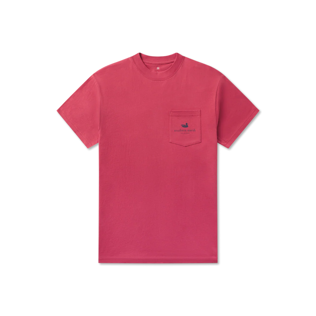 Southern Marsh M SS Regatta Sails Tee RHUBARB