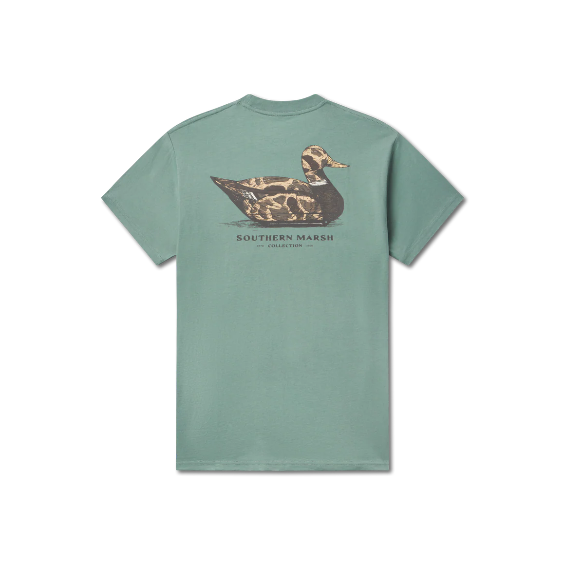 Southern Marsh M SS Vintage Camo Duck Decoy Tee BURNT SAGE