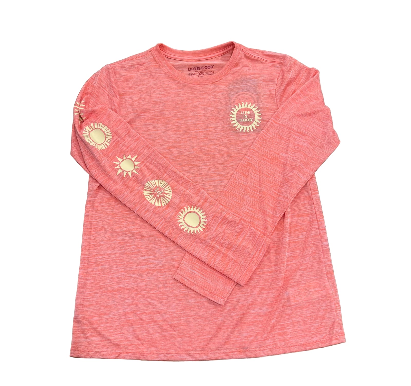 Life is Good W LS Sun Crusher Woodblock Sun MANGO