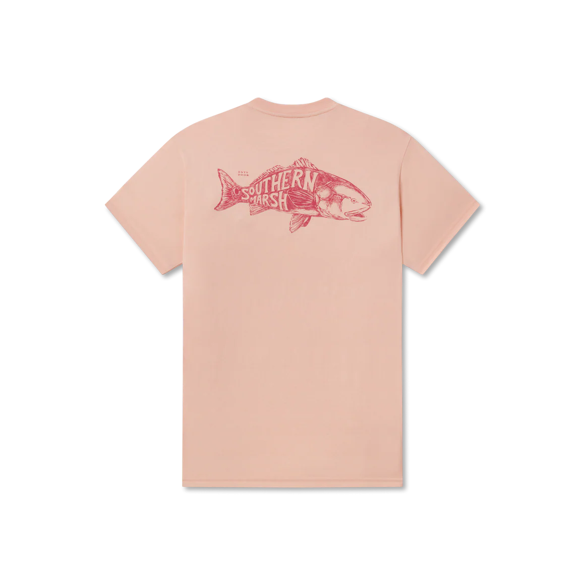 Southern Marsh M SS Engraving Redfish Tee TERRACOTTA