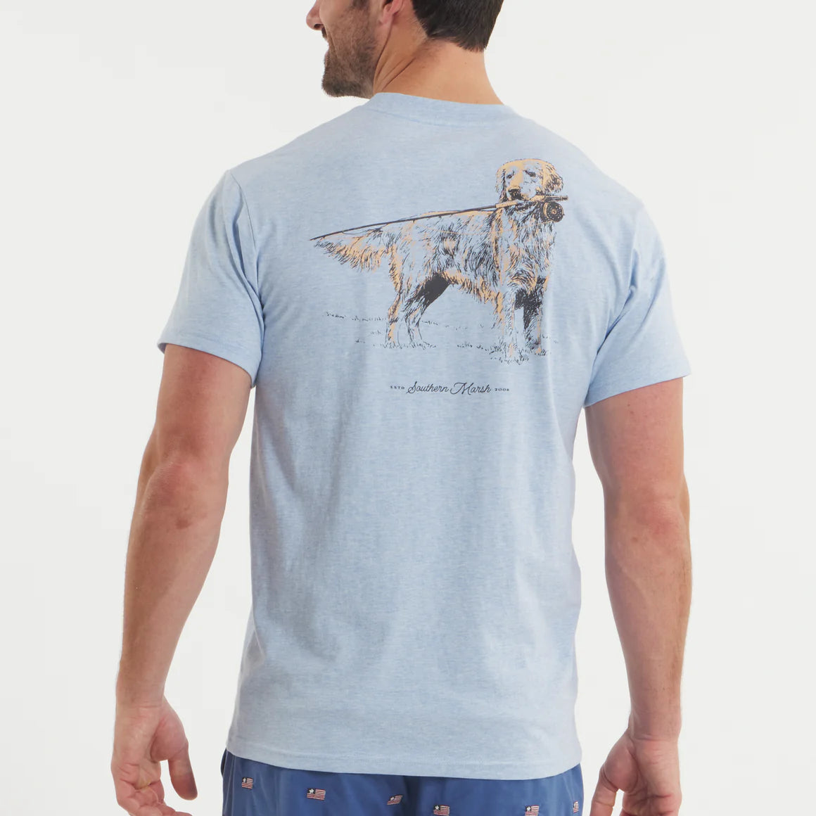 Southern Marsh M SS Golden Days Tee WASHED SKY BLUE