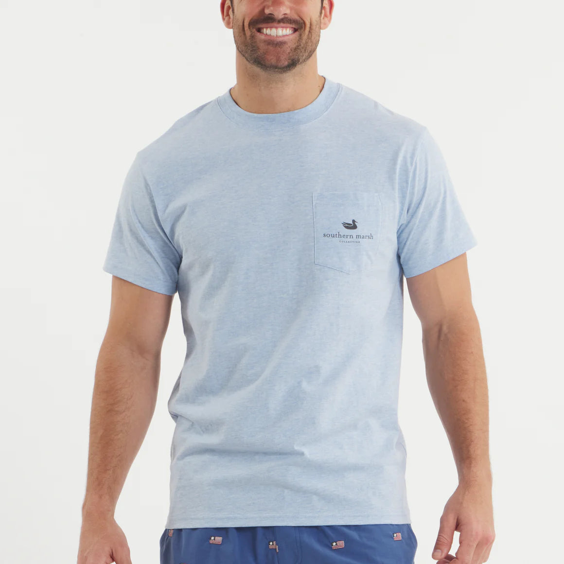 Southern Marsh M SS Golden Days Tee WASHED SKY BLUE