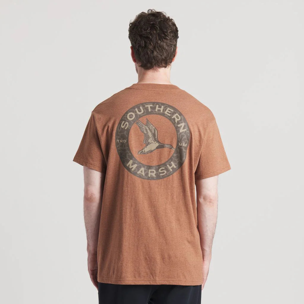 Southern Marsh M SS Inflight Camo Tee WASHED WALNUT