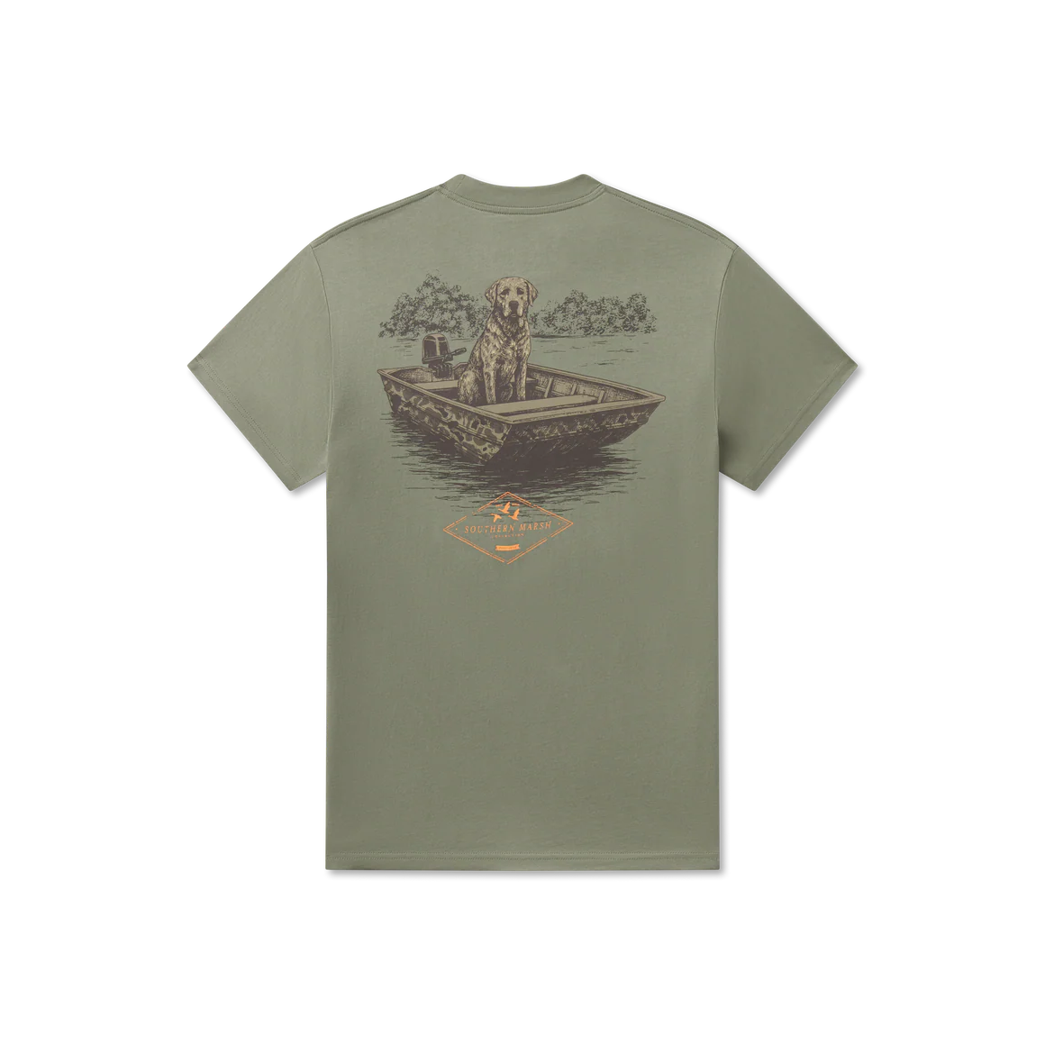 Southern Marsh M SS Patient Pup Tee BAY GREEN