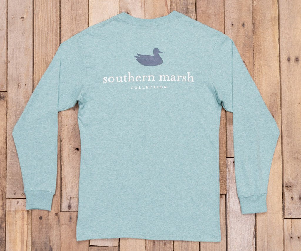 Southern Marsh M LS Authentic Tee WASHED MOSS BLUE